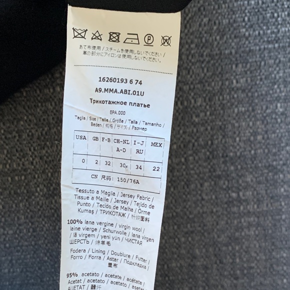 100% wool MaxMara Black Long Sleeve Dress - Picture 6 of 6